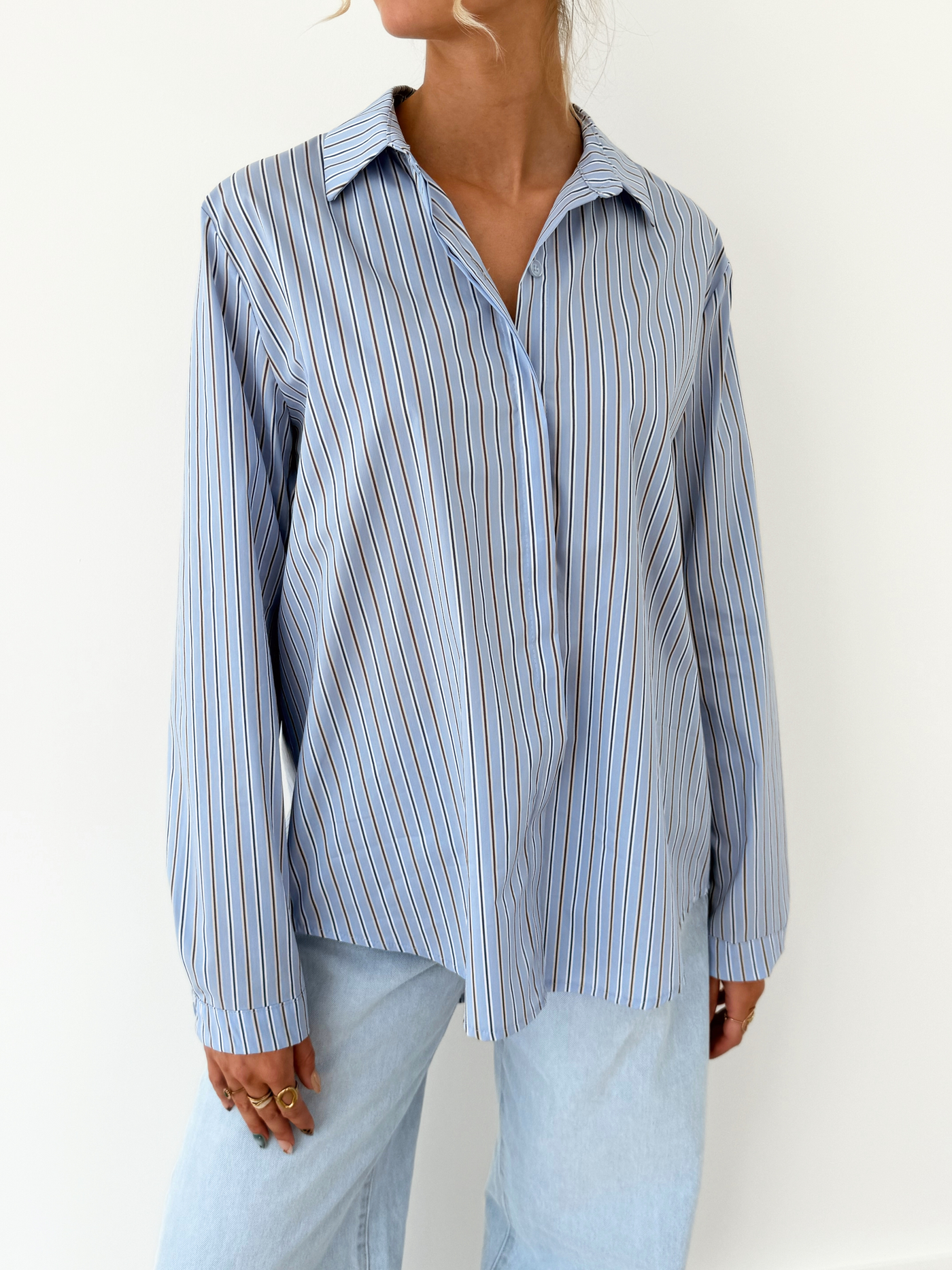 Liv blouse | Tall | Blue striped