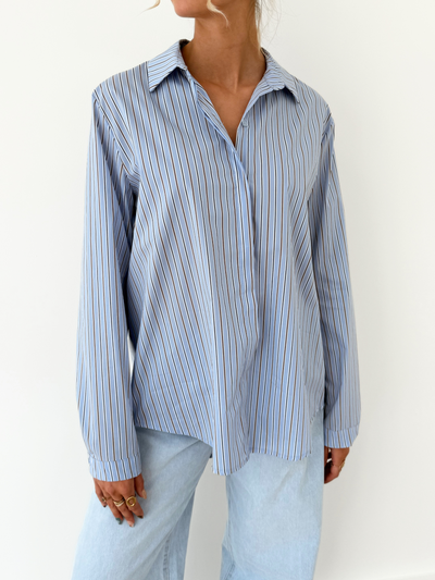 Liv blouse | Tall | Blue striped