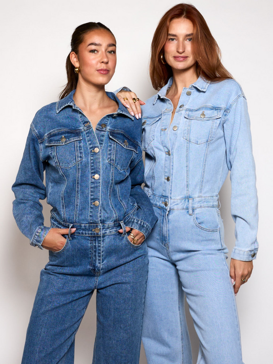Zoë Denim Jumpsuit | Straight leg | Stretch | Blue | Tall