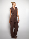 Loes vest with belt | Brown | Tall