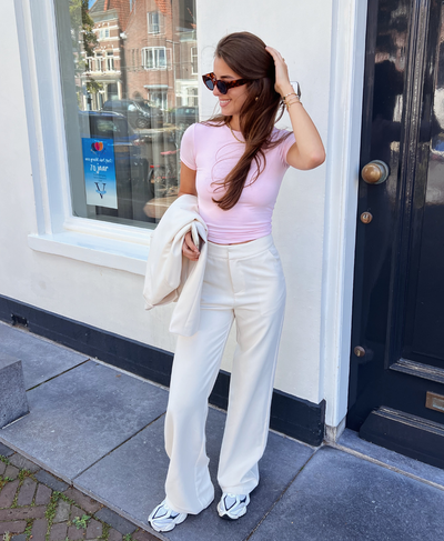 Nova | Wide leg trousers | Cream | Tall