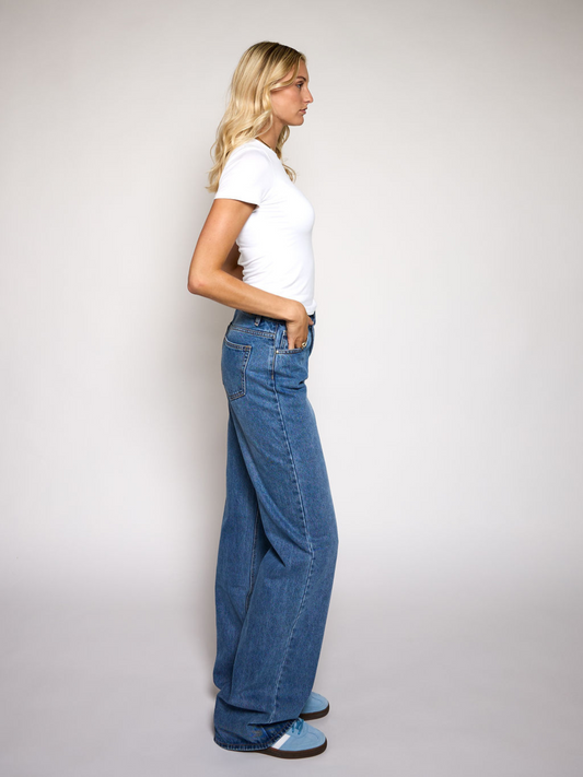 Jade Super Wide Leg Jeans | Mid waist | Dark blue | Tall