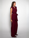Loes gilet met ceintuur | Bordeaux | Tall