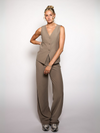 Nova | Wide leg trousers | Taupe | Tall