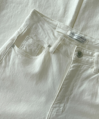 Sassy | Super Wide Leg Jeans | Stretch | Off white | Tall