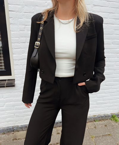 Leila Cropped Blazer | Black | Tall