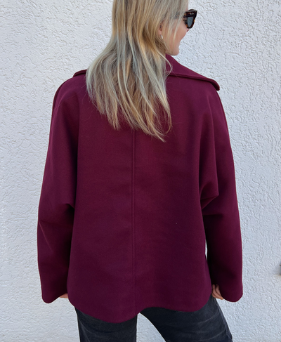 Jasmin oversized jacket | Bordeaux | Tall