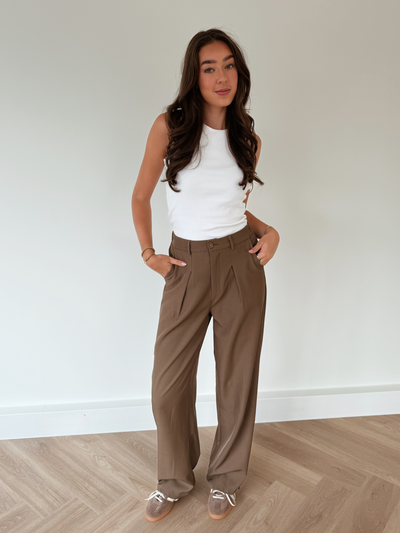 Mae Pantalon | Earthy olive | Tall