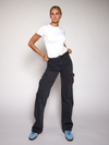 Macy Cargo Jeans | Grey | Stretch | Tall