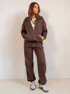 Khloe Zipper Hoodie | Brown | Tall