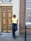 Izzy pants | Navy with yellow stripe | Tall
