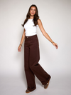 Elle | Super Wide Leg Jeans | Stretch | Donkerbruin | Tall