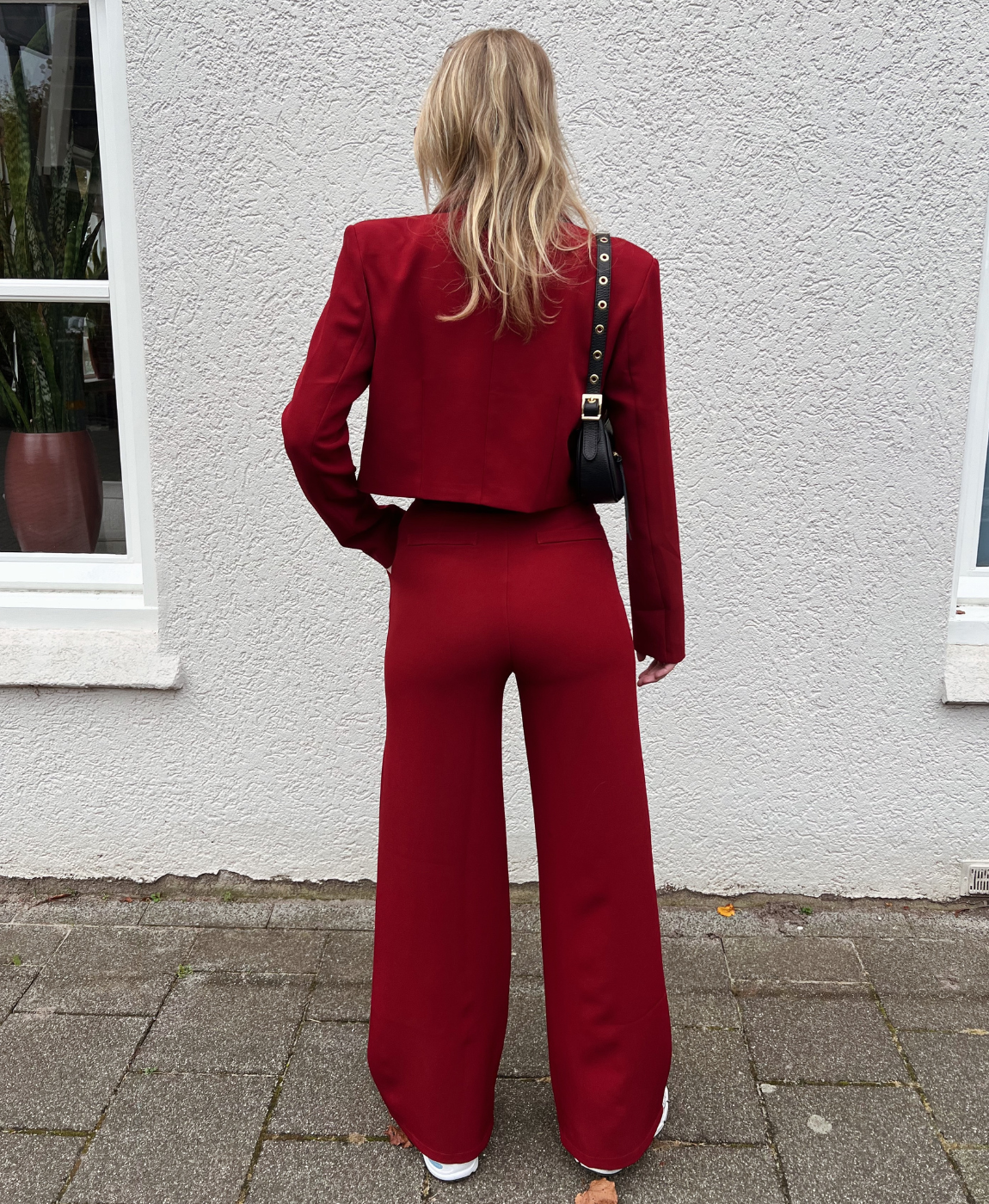 Leila | Wide leg trousers | Bordeaux | Tall