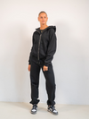 Khloé Zipper Hoodie | Black | Tall
