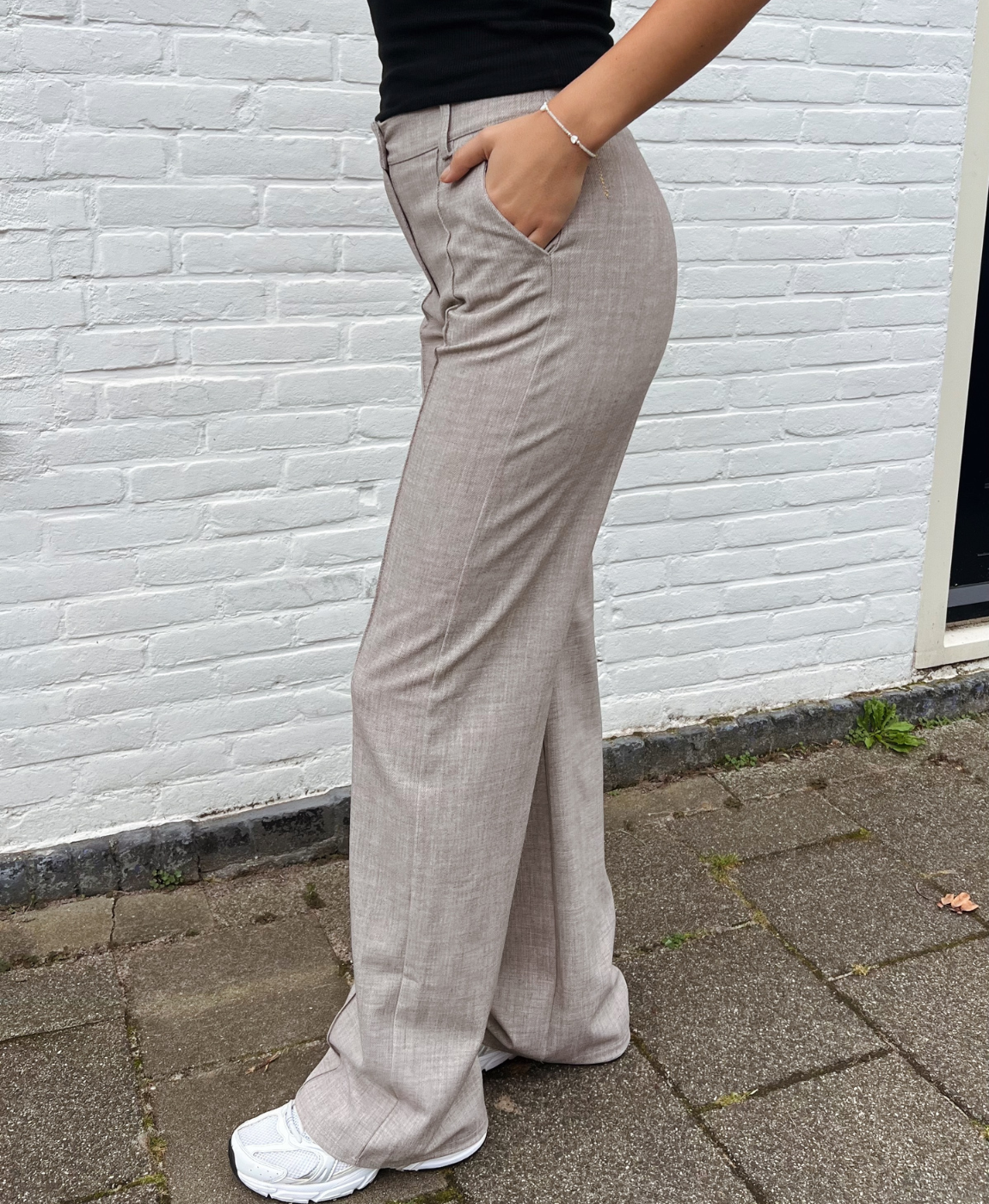 Marley | Wide leg trousers | Taupe | Tall