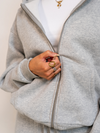Khloé Zipper Hoodie | Grey | Tall