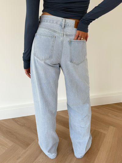 Jade Super Wide Leg Jeans | Mid waist | Light blue | Tall