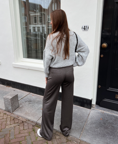 Nova Glitter Pantalon | Donker grijs | Tall