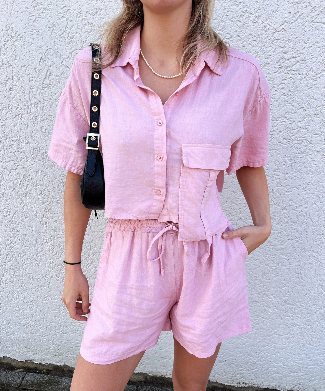 May | Linen shorts | Co-ord set | Pink | Tall