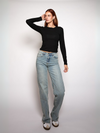 Maddy Wide Leg Jeans | Washed blue | Stretch | Tall