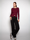 Nala Button Top | Tall | Bordeaux