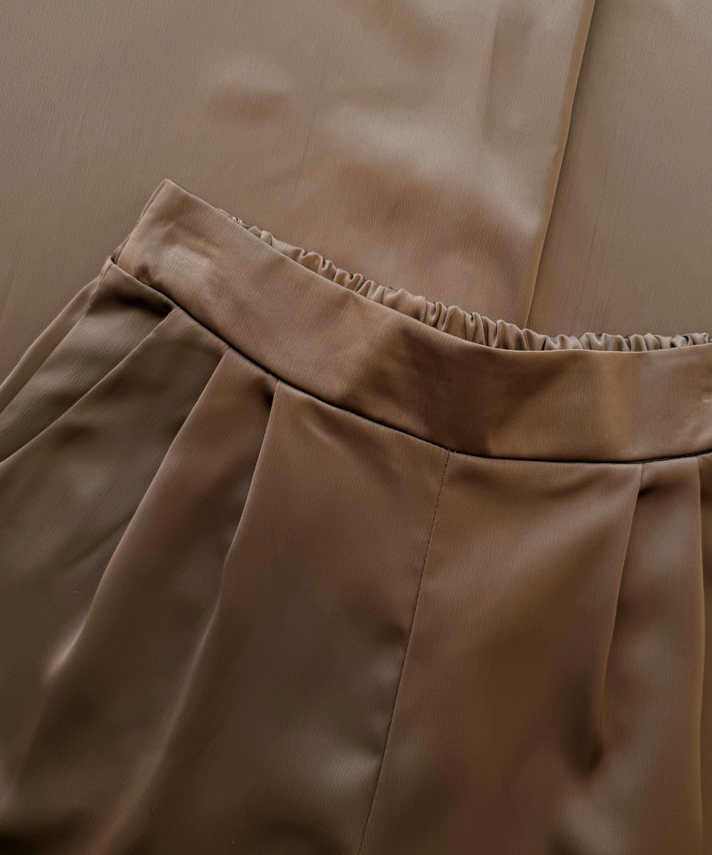 Gigi Satin pants | Tall | Brown