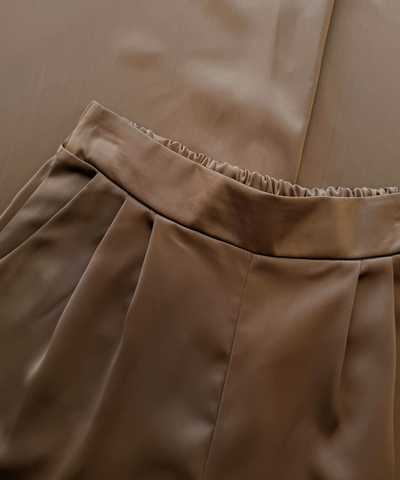 Gigi Satin pants | Tall | Brown