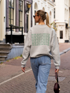 Wildflower Sweater | Grey with green print | Tall