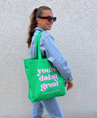 Canvas bag | Green | The Wildflower Club