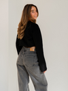 Nine Tee | flared sleeve | Tall | Black