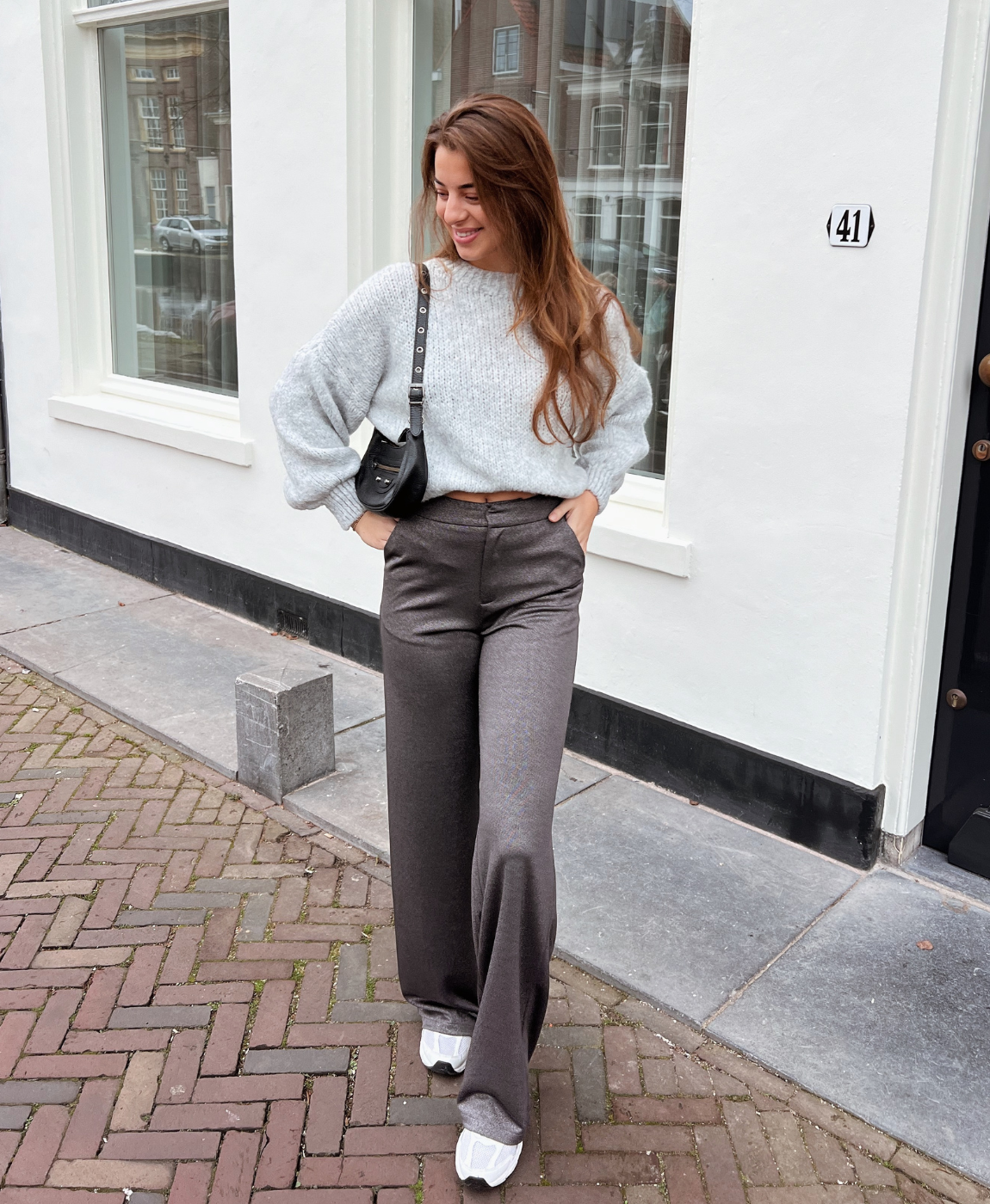 Nova Glitter Pants | Dark Grey | Tall