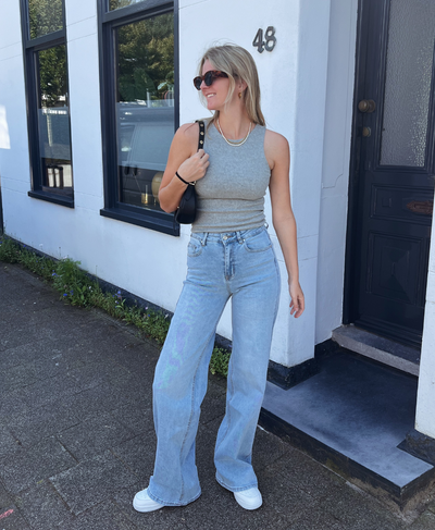 Sassy | Super Wide Leg Jeans | Stretch | Blue | Tall