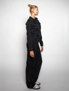 Zoë Denim Jumpsuit | Straight leg | Stretch | Dark grey | Tall