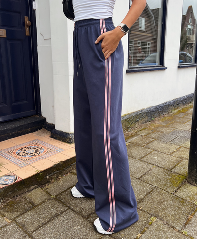 Izzy pants | Navy | Pink stripe | Tall