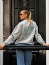 Wildflower Sweater | Grey with green print | Tall