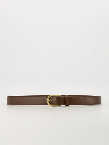 Dante belt brown | gold buckle