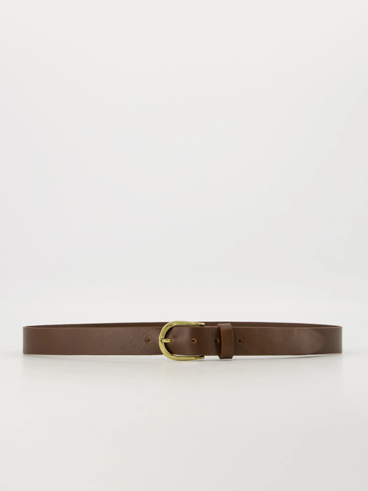 Dante belt brown | gold buckle