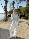 Nala top met knopen | Tall | Grijs