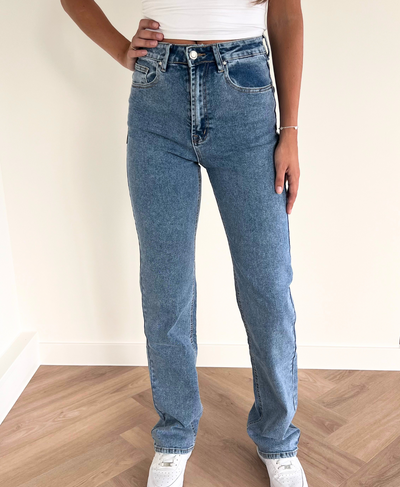 Livia Wide Leg Jeans | Blue | Stretch | Tall