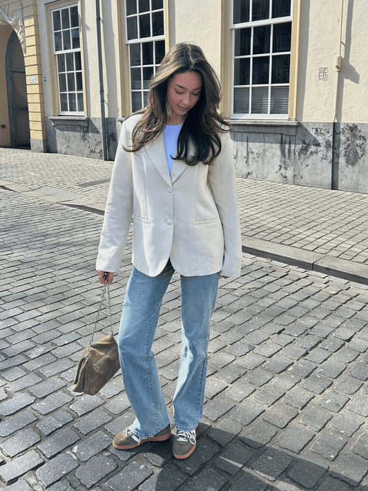 Nova oversized blazer | Cream | Tall