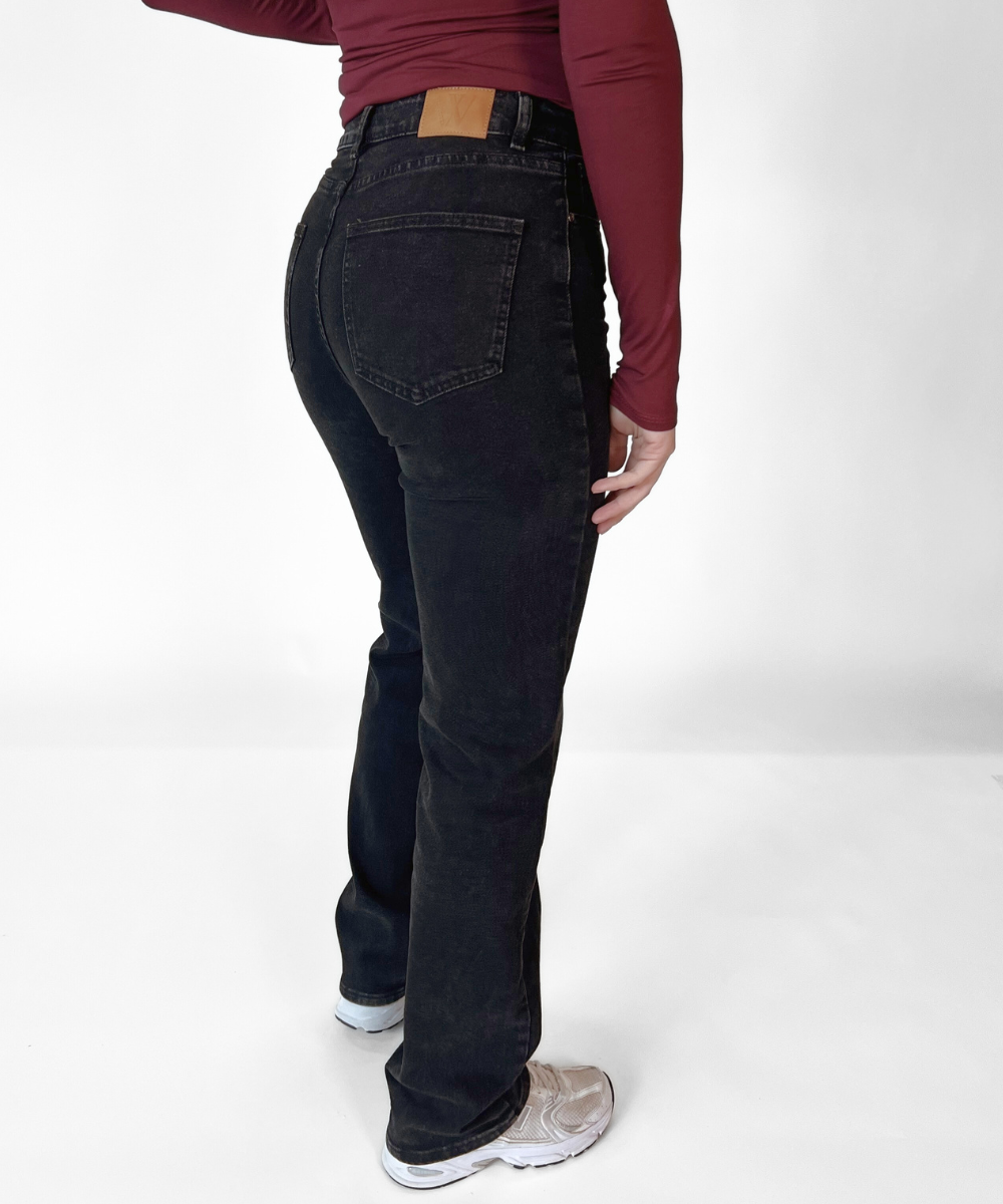 Lizza Mid Waist Jeans | Black | Stretch | Tall