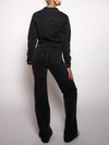Zoë Denim Jumpsuit | Straight leg | Stretch | Dark grey | Tall
