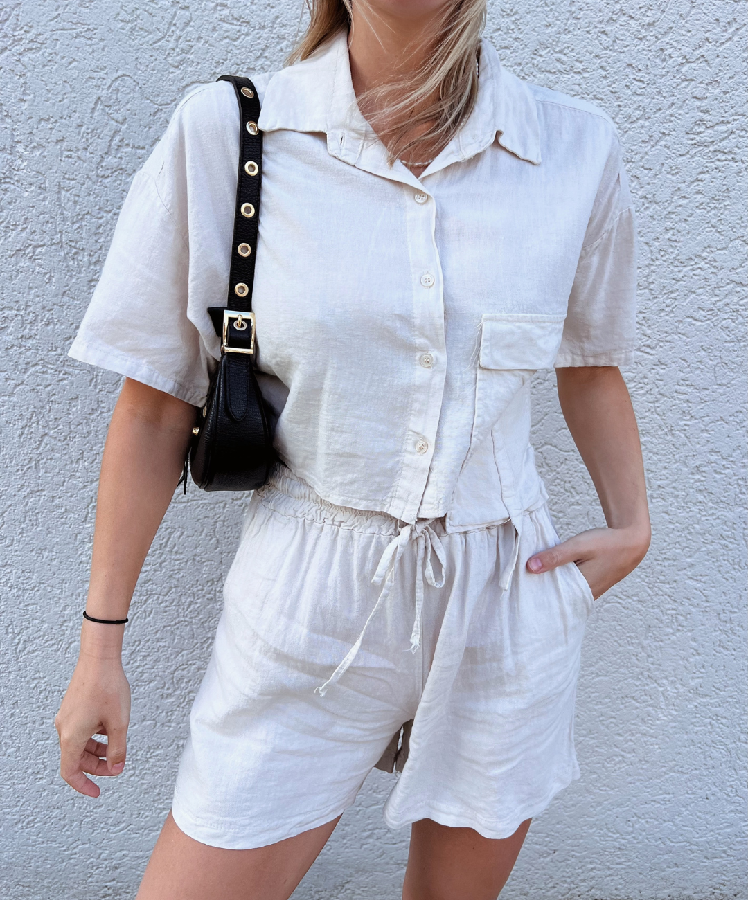 May | Linen shorts | Co-ord set | Beige | Tall