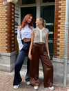 Gigi Satin pants | Tall | Brown