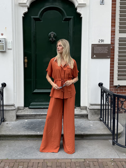 Steph | Wide leg pants | Terracotta | Tall