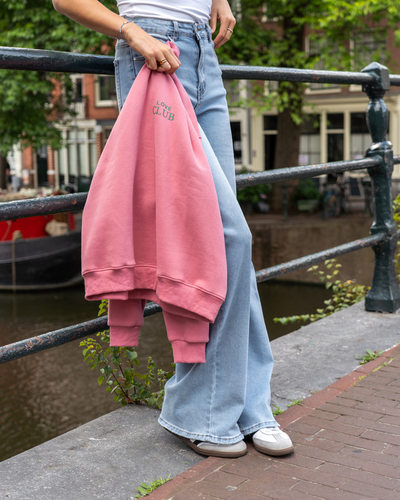 Love Club Sweater | Pink with green | Tall