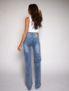 Diamond Wide Leg Jeans | Blue | Stretch | Tall