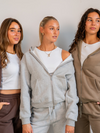 Khloé Zipper Hoodie | Grey | Tall
