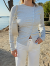 Nala top met knopen | Tall | Grijs
