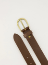 Dante belt brown | gold buckle